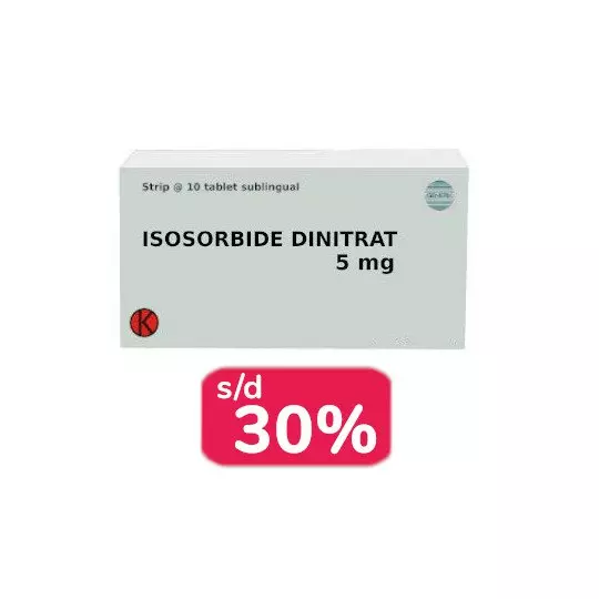 ISOSORBID DINITRAT 5 MG 30 TABLET - OBAT RUTIN ISOSORBID DINITRAT 5 MG 30 TABLET - OBAT RUTIN