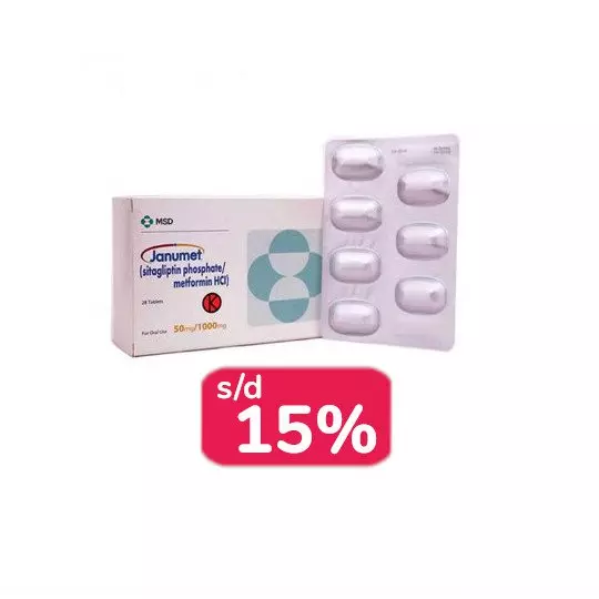 JANUMET 50 MG/1000 MG 28 TABLET - OBAT RUTIN JANUMET 50 MG/1000 MG 28 TABLET - OBAT RUTIN