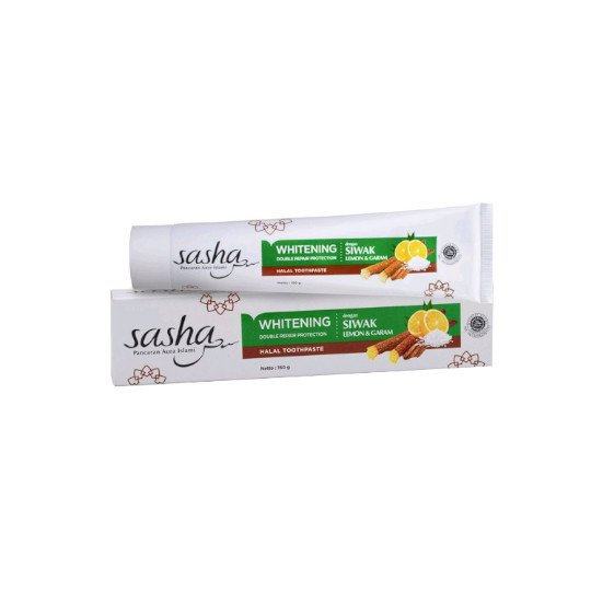 Sasha Whitening Siwak Lemon & Garam Toothpaste 150 g Sasha Whitening Siwak Lemon & Garam Toothpaste 150 g