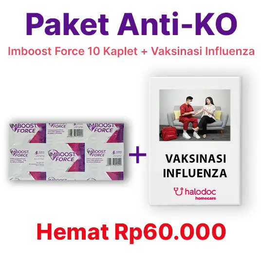 Imboost Force 10 Kaplet + Vaksinasi Influenza