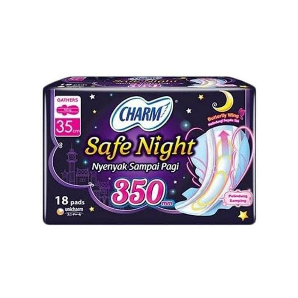 Charm Safe Night Wing 35 cm 18 Pads Charm Safe Night Wing 35 cm 18 Pads