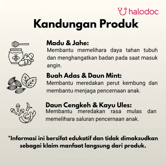 Tolak Angin Anak Cair Plus Madu 10 ml 5 Sachet - Gambar 2