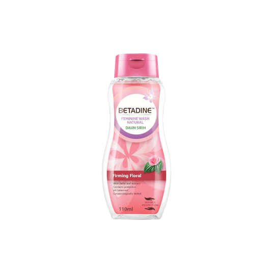 Betadine Feminine Wash Natural Daun Sirih Firming Floral 110 ml Betadine Feminine Wash Natural Daun Sirih Firming Floral 110 ml