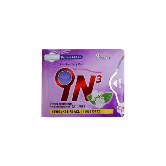 IN3 BIO SANITARY DAY USE 24.5CM 9 PADS IN3 BIO SANITARY DAY USE 24.5CM 9 PADS