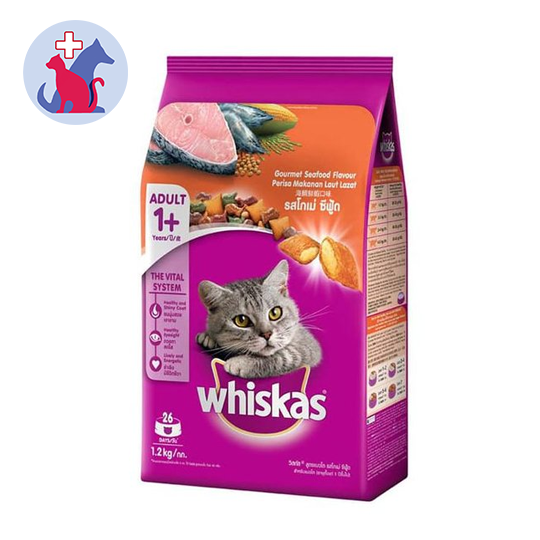 Whiskas Adult Cat 1+ Years Gourmet Seafood Dry 1.2 kg Whiskas Adult Cat 1+ Years Gourmet Seafood Dry 1.2 kg