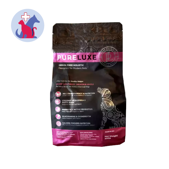 Pureluxe Grain Free Holistic Healthy Weight Dog With Turkey, Salmon And Lentils 400 g Pureluxe Grain Free Holistic Healthy Weight Dog With Turkey, Salmon And Lentils 400 g