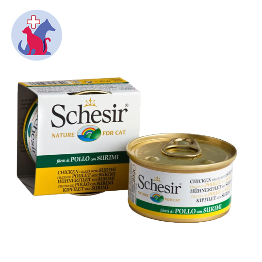 Schesir Nature for Cat Chicken Fillets With Surimi 85 g Schesir Nature for Cat Chicken Fillets With Surimi 85 g