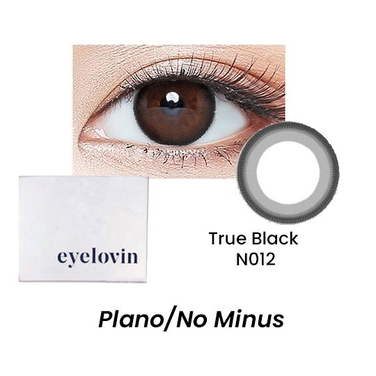 Eyelovin Neo Cosmo True Black N012 Color Softlens Plano/No Minus Eyelovin Neo Cosmo True Black N012 Color Softlens Plano/No Minus