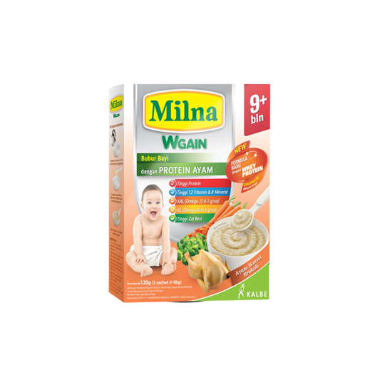 MILNA 9+ AYAM WORTEL BROKOLI 120 GR MILNA 9+ AYAM WORTEL BROKOLI 120 GR