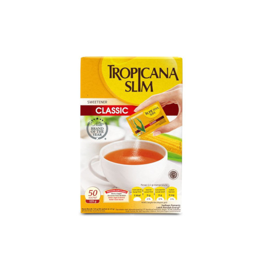 TROPICANA SLIM SWEETENER CLASSIC 50 SACHET TROPICANA SLIM SWEETENER CLASSIC 50 SACHET