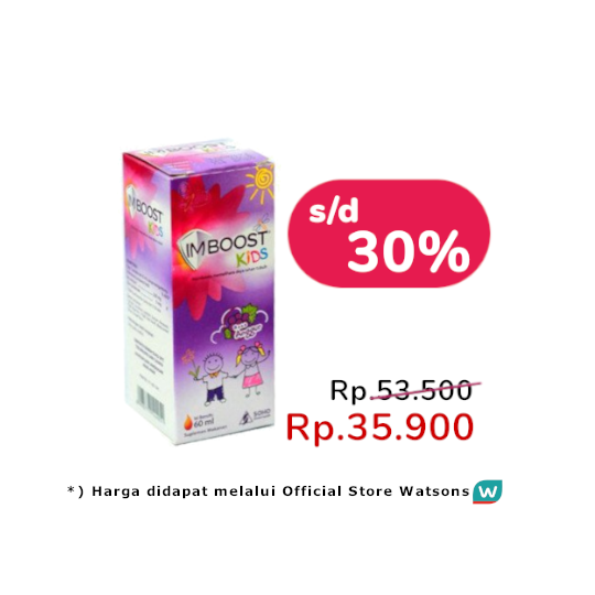 IMBOOST KIDS SIRUP RASA ANGGUR 60 ML IMBOOST KIDS SIRUP RASA ANGGUR 60 ML