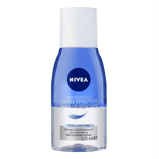 NIVEA DOUBLE EFFECT EYE MAKE-UP REMOVER 125ML NIVEA DOUBLE EFFECT EYE MAKE-UP REMOVER 125ML