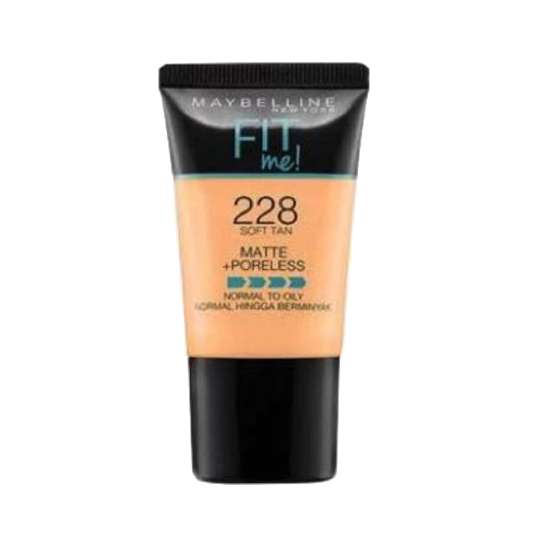 Maybelline Fit Me Matte Poreless Foundation Normal To Oily 228 Soft Tan 18 ml Maybelline Fit Me Matte Poreless Foundation Normal To Oily 228 Soft Tan 18 ml