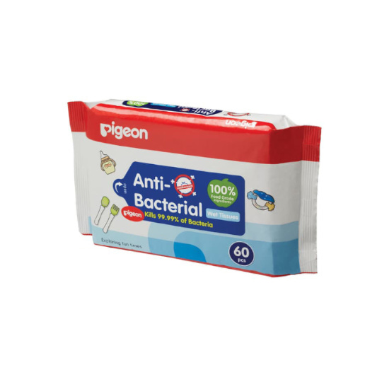 Pigeon Baby Wipes Anti Bacterial Tissue 60 Lembar Pigeon Baby Wipes Anti Bacterial Tissue 60 Lembar