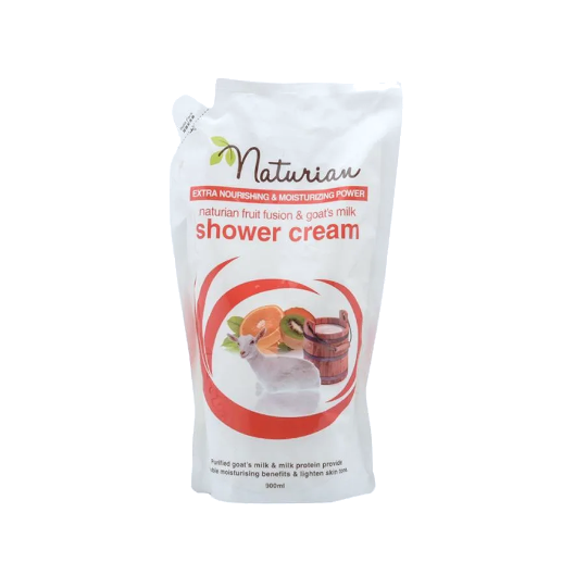 Naturian Shower Cream Fruit Fusion & Goats Milk Refill 900 ml Naturian Shower Cream Fruit Fusion & Goats Milk Refill 900 ml