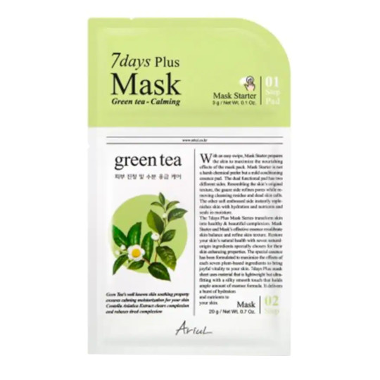 ARIUL 7 DAYS PLUS MASK GREEN TEA 20 GR ARIUL 7 DAYS PLUS MASK GREEN TEA 20 GR