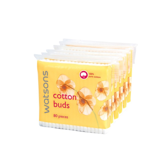 WATSONS COTTON BUDS 80 PIECES 6 PACK WATSONS COTTON BUDS 80 PIECES 6 PACK