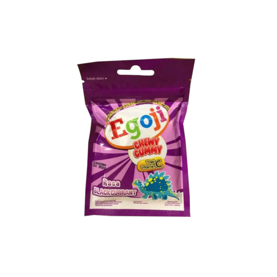 Egoji Chewy Gummy Blackcurrant 20 g Isi 10 Egoji Chewy Gummy Blackcurrant 20 g Isi 10