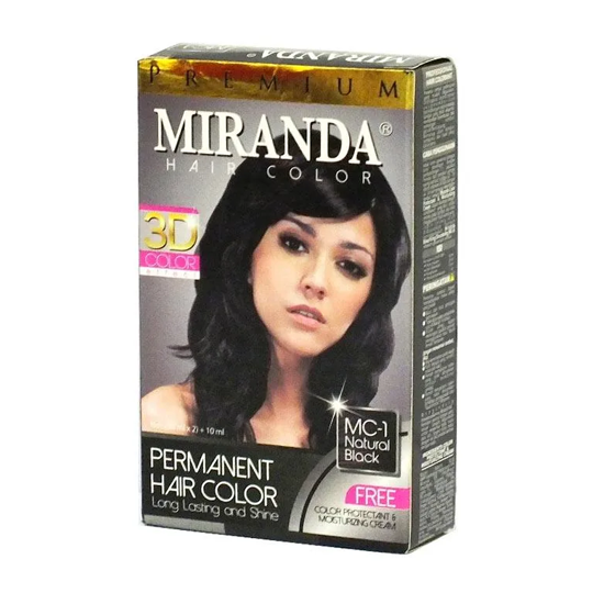 Miranda Hair Color Permanent MC1 Natural Black 30 ml Kegunaan, Efek