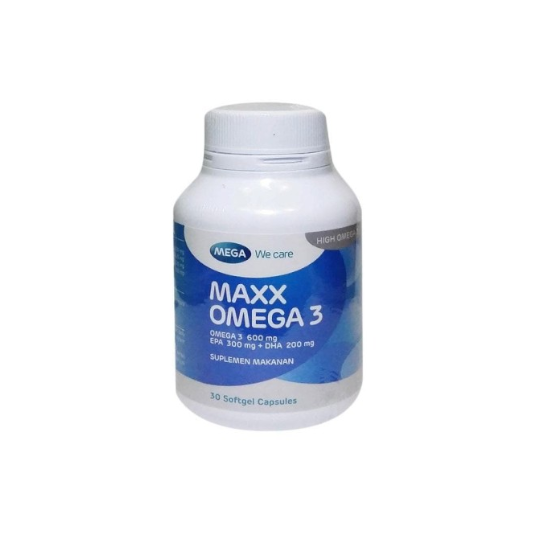 Mega We Care Maxx Omega 3 30 Kapsul Lunak - Kegunaan, Efek Samping, Dosis  dan Aturan Pakai - Halodoc