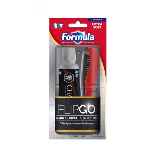 Formula Sikat Gigi Flip Go Nano Charcoal Slim Formula Sikat Gigi Flip Go Nano Charcoal Slim