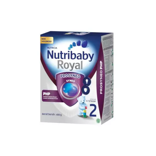NUTRIBABY ROYAL PROSYNEO 2 FORMULA BAYI BUBUK 400 G NUTRIBABY ROYAL PROSYNEO 2 FORMULA BAYI BUBUK 400 G