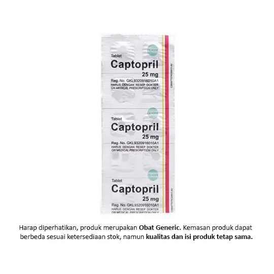 Captopril 25 mg 10 Tablet
