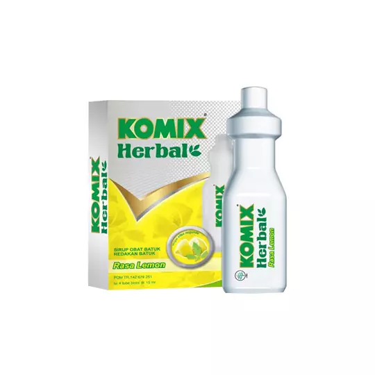KOMIX HERBAL LEMON SIRUP 15 ML 4 BOTOL KOMIX HERBAL LEMON SIRUP 15 ML 4 BOTOL