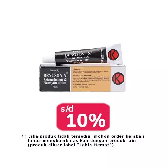 BENOSON N CREAM 5 G 2 TUBE - LEBIH HEMAT BENOSON N CREAM 5 G 2 TUBE - LEBIH HEMAT