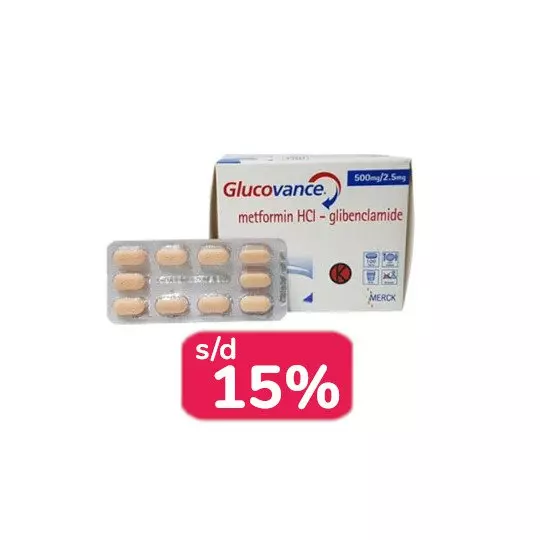 GLUCOVANCE 2.5 MG/500 MG 30 TABLET - OBAT RUTIN GLUCOVANCE 2.5 MG/500 MG 30 TABLET - OBAT RUTIN