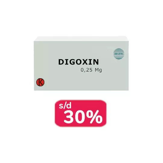 DIGOXIN 0.25 MG 30 TABLET - OBAT RUTIN DIGOXIN 0.25 MG 30 TABLET - OBAT RUTIN