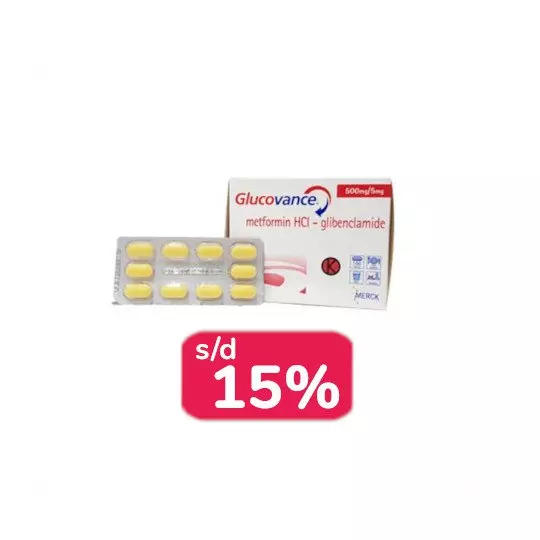 GLUCOVANCE 5 MG/500 MG 30 TABLET - OBAT RUTIN GLUCOVANCE 5 MG/500 MG 30 TABLET - OBAT RUTIN