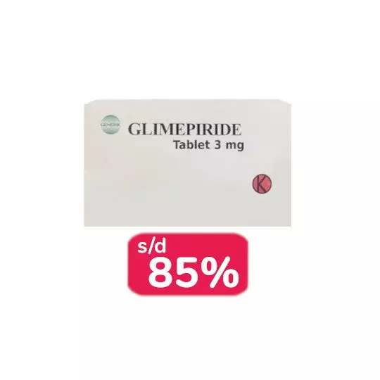 GLIMEPIRIDE 3 MG 30 TABLET - OBAT RUTIN GLIMEPIRIDE 3 MG 30 TABLET - OBAT RUTIN