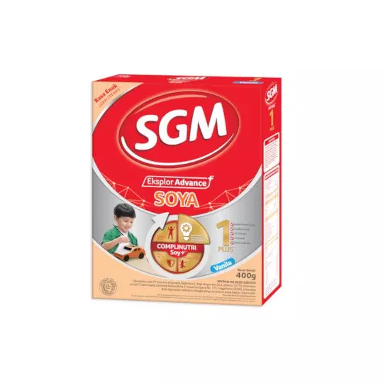 SGM EKSPLOR ADVANCE+ SOYA 1 PLUS VANILA FORMULA SUSU BUBUK 400 GR SGM EKSPLOR ADVANCE+ SOYA 1 PLUS VANILA FORMULA SUSU BUBUK 400 GR