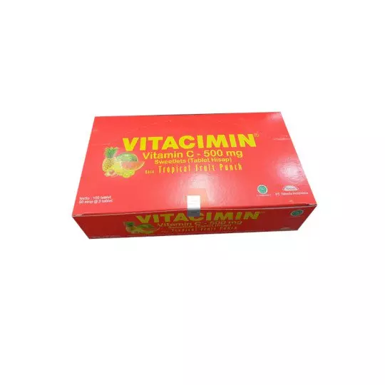 VITACIMIN 500 MG RASA FRUIT PUNCH 100 TABLET - LEBIH HEMAT VITACIMIN 500 MG RASA FRUIT PUNCH 100 TABLET - LEBIH HEMAT