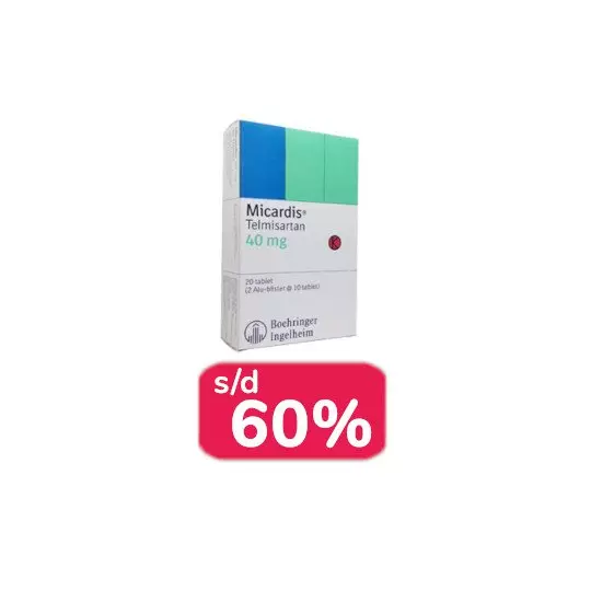 MICARDIS 40 MG 20 TABLET - OBAT RUTIN MICARDIS 40 MG 20 TABLET - OBAT RUTIN