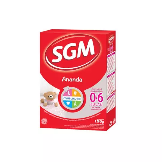 SGM ANANDA 1 (0-6 BULAN) FORMULA BAYI BUBUK 150 GR SGM ANANDA 1 (0-6 BULAN) FORMULA BAYI BUBUK 150 GR