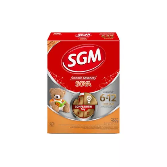 SGM ANANDA ADVANCE+ SOYA 2 (6-12 BULAN) FORMULA SOYA BUBUK 400 GR SGM ANANDA ADVANCE+ SOYA 2 (6-12 BULAN) FORMULA SOYA BUBUK 400 GR