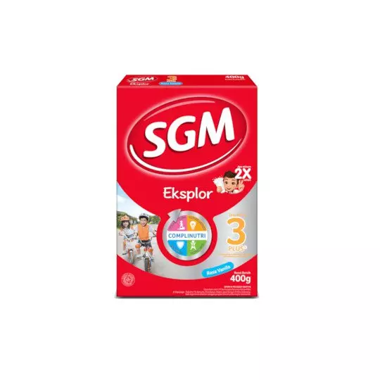 SGM EKSPLOR 3 PLUS COMPLINUTRI VANILA SUSU BUBUK 400 GR SGM EKSPLOR 3 PLUS COMPLINUTRI VANILA SUSU BUBUK 400 GR