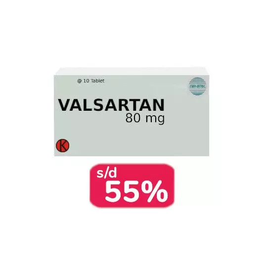VALSARTAN 80 MG 30 TABLET - OBAT RUTIN VALSARTAN 80 MG 30 TABLET - OBAT RUTIN