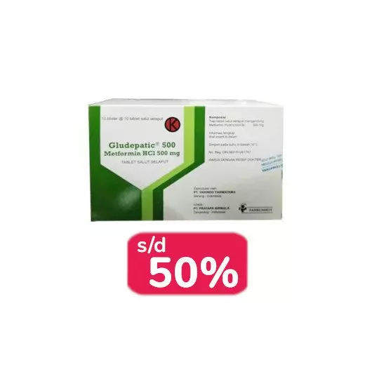 GLUDEPATIC 500 MG 30 TABLET - OBAT RUTIN GLUDEPATIC 500 MG 30 TABLET - OBAT RUTIN