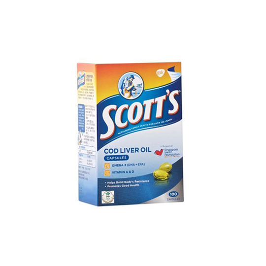 SCOTT COD LIVER OIL 100 KAPSUL SCOTT COD LIVER OIL 100 KAPSUL
