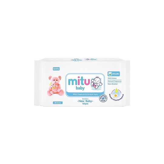 Mitu Baby Wipes Sensitive 50 Lembar Mitu Baby Wipes Sensitive 50 Lembar
