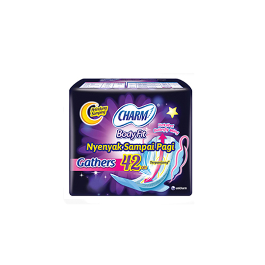 CHARM SAFE NIGHT GATHERS 42 CM 8 PADS CHARM SAFE NIGHT GATHERS 42 CM 8 PADS