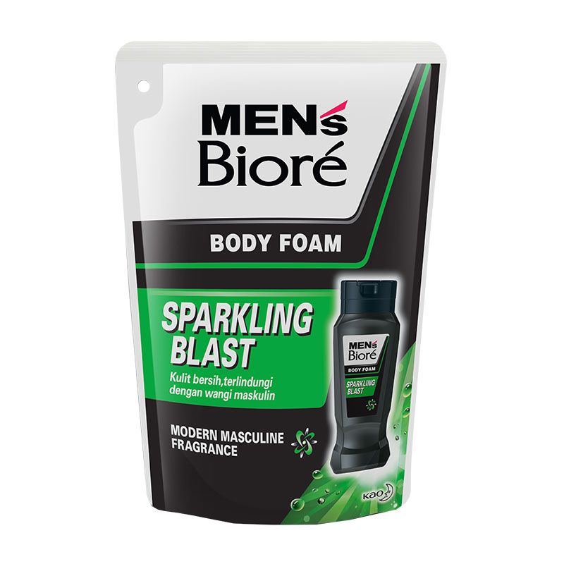 BIORE MENS SPARKLING BLAST BODY FOAM 450 ML BIORE MENS SPARKLING BLAST BODY FOAM 450 ML