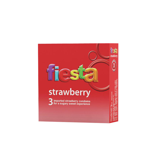 KONDOM FIESTA STRAWBERRY ISI 3 KONDOM FIESTA STRAWBERRY ISI 3