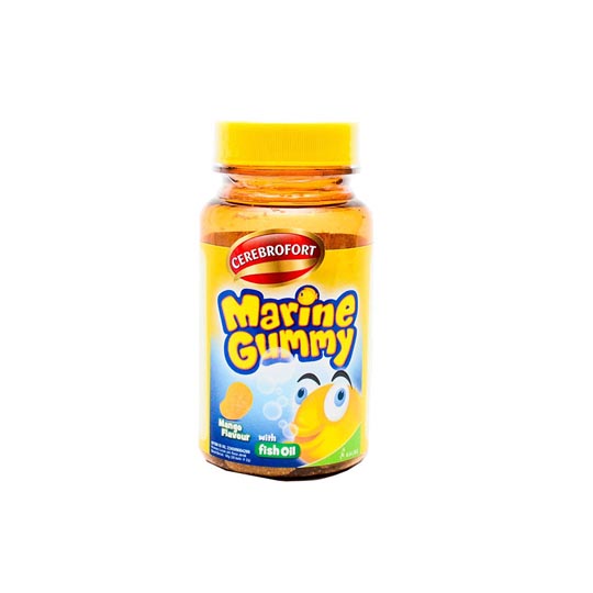 CEREBROFORT MARINE GUMMY BOTOL MANGO 30 TABLET CEREBROFORT MARINE GUMMY BOTOL MANGO 30 TABLET