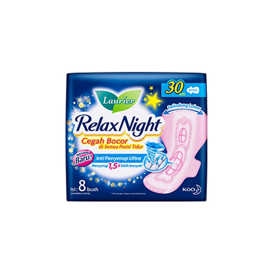 LAURIER RELAX NIGHT WING 30 CM 8 PADS LAURIER RELAX NIGHT WING 30 CM 8 PADS