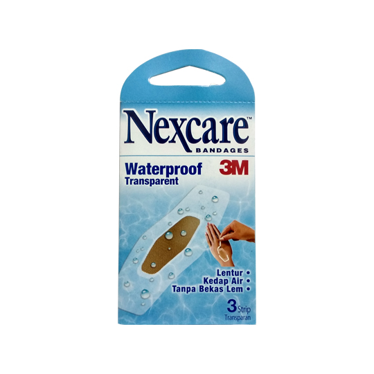 NEXCARE WATERPROOF TRANSPARENT 3 LEMBAR NEXCARE WATERPROOF TRANSPARENT 3 LEMBAR