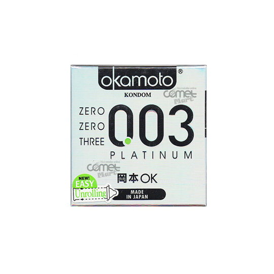 KONDOM OKAMOTO 003 PLATINUM ISI 3 KONDOM OKAMOTO 003 PLATINUM ISI 3